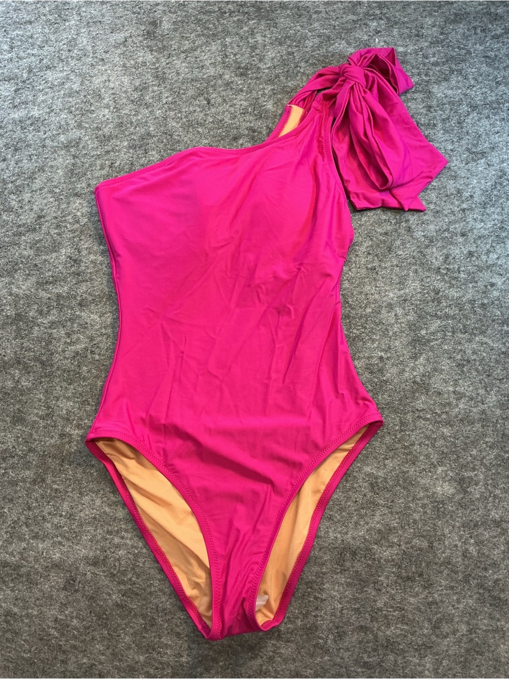 J. Crew | NEW! One-Shoulder Fuchsia Pink One-Piece Swimsuit Size 8